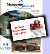Marquette-Adams Telephone's 50th Anniversary program with DA the Clown overlay